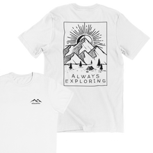 Lade das Bild in den Galerie-Viewer, Always Exploring Premium Organic T-Shirt Weiß / Schwarz / Grau
