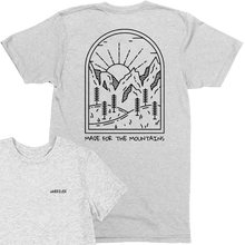 Lade das Bild in den Galerie-Viewer, Made for the Mountains Premium Organic T-Shirt Weiß / Schwarz / Grau