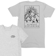 Lade das Bild in den Galerie-Viewer, Always Exploring Premium Organic T-Shirt Weiß / Schwarz / Grau