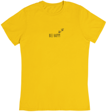 Lade das Bild in den Galerie-Viewer, Bee Happy Premium Organic T-Shirt Gelb / Weiß
